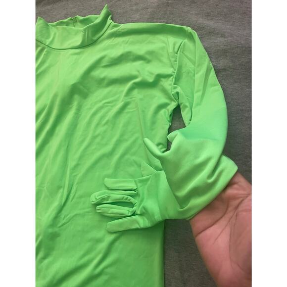 New Adult Unisex Size S/M Green Spandex One Piece Costume - Picture 10 of 13
